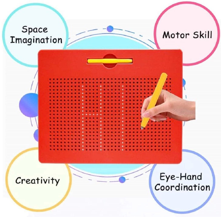 Magnetic Sketchpad Drawing Board for Kids – Large Size Erasable Doodle Writing Pad | Reusable Drawing & Learning Board (Colour as per Stock)