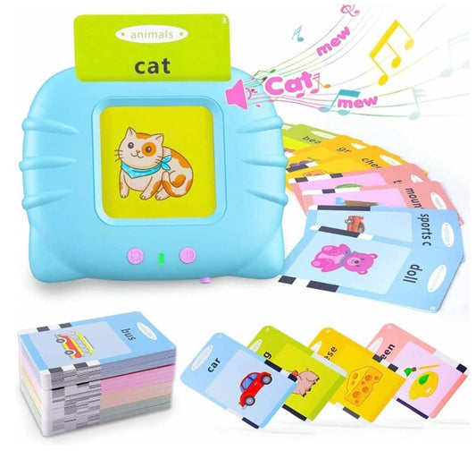 Montessori Talking Flash Cards for Kids (2–5 Years) | Rechargeable Educational Learning Toy | Sound Flashcard Device for Toddlers | Cognitive & Language Skills Builder for Boys & Girls