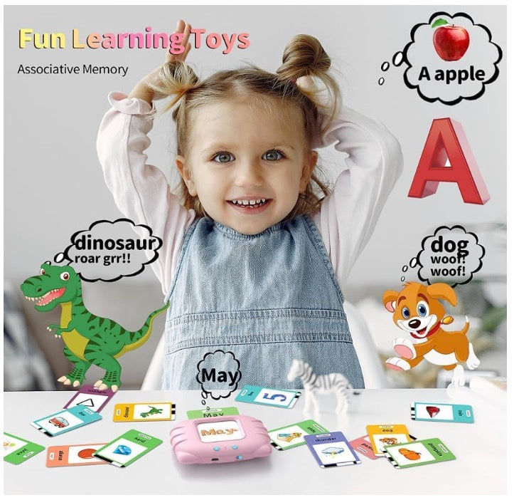 Montessori Talking Flash Cards for Kids (2–5 Years) | Rechargeable Educational Learning Toy | Sound Flashcard Device for Toddlers | Cognitive & Language Skills Builder for Boys & Girls