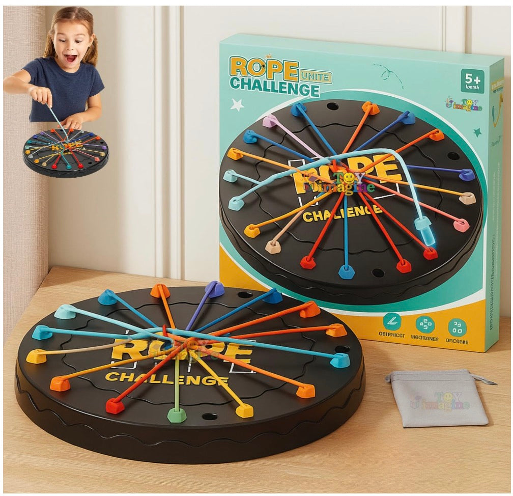 Rope Logic Puzzle Game | Brain Teaser Untangling Challenge for Kids & Adults | Multi-Level Strategy Board Game for Family & Travel | Boosts Problem-Solving & Motor Skills