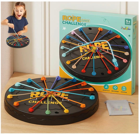 Rope Logic Puzzle Game | Brain Teaser Untangling Challenge for Kids & Adults | Multi-Level Strategy Board Game for Family & Travel | Boosts Problem-Solving & Motor Skills