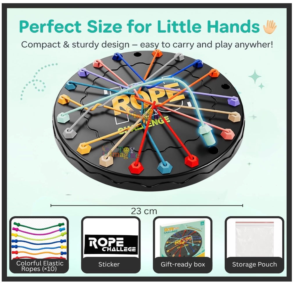 Rope Logic Puzzle Game | Brain Teaser Untangling Challenge for Kids & Adults | Multi-Level Strategy Board Game for Family & Travel | Boosts Problem-Solving & Motor Skills