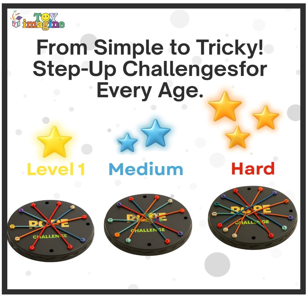 Rope Logic Puzzle Game | Brain Teaser Untangling Challenge for Kids & Adults | Multi-Level Strategy Board Game for Family & Travel | Boosts Problem-Solving & Motor Skills