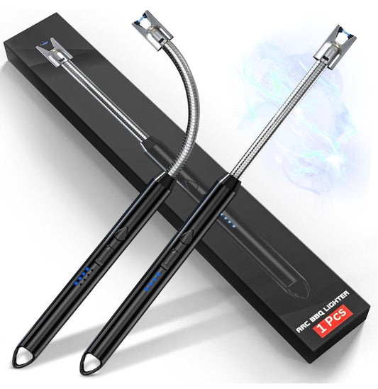 Rechargeable Electric Gas Lighter | C-Type USB Kitchen Lighter for Stove, Candle & BBQ | Windproof Flameless Design | Up to 400 Uses per Charge (1 Piece)