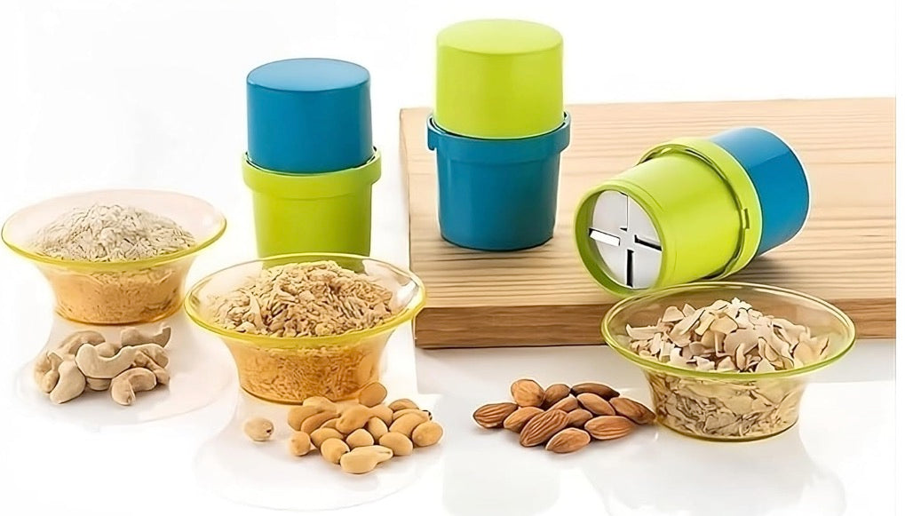 Dry Fruit & Nut Cutter Slicer with Fine Cup – Hand-Operated Chopper for Badam, Kaju, Walnut & Pista | Manual Nut Cutting Machine for Kitchen Use