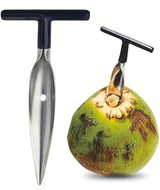 Stainless Steel Coconut Opener Tool | Coconut Hole Maker & Water Opener | Manual Coconut Driller for Easy Access